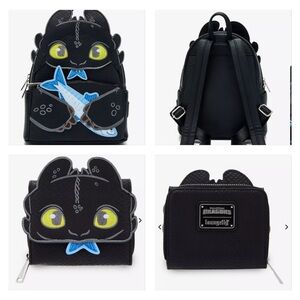 Loungefly DreamWorks How to Train Your Dragon Toothless & Fish Set